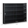 5-Tier Wall Shelf Display Cabinet with Glass Doors and 4 Adjustable Shelves - 3 of 4