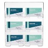 Deflecto Six-Pocket Wall Mount Business Card Holder Holds 480 2 X 3 1/2 Cards Clear 70601 - 3 of 4
