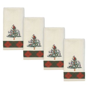 Spode Christmas Tree Tartan 4 Pc Fingertip Towel Set - 1 of 1
