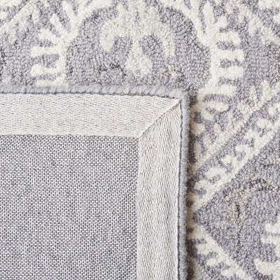 Ivory and Gray Handmade Wool Tufted Area Rug