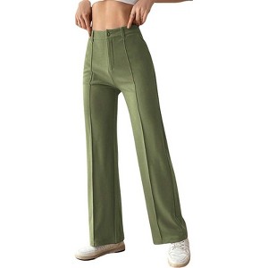 Coolmee Women's Wide Leg Pants High Waist Casual Pants Fall Clothes Outfits - 1 of 4