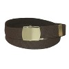 CTM Big & Tall Cotton Adjustable Belt with Brass Buckle - 3 of 4