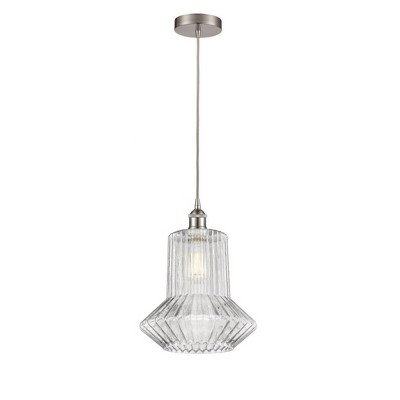 Springwater - 1 Light Cord Hung Mini Pendant In Industrial Style-15.75 Inches Tall and 12 Inches Wide