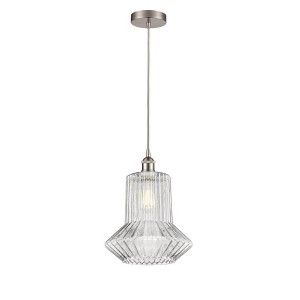 Springwater - 1 Light Cord Hung Mini Pendant In Industrial Style-15.75 Inches Tall and 12 Inches Wide - 1 of 1