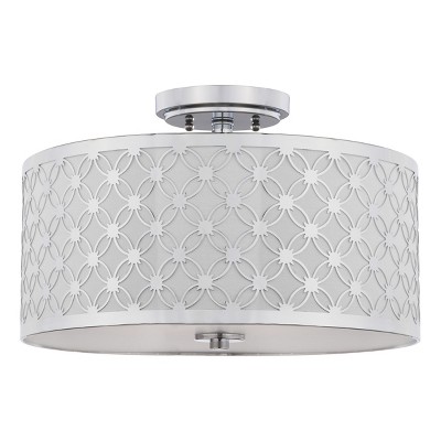 10.3" Hutch 3 Light Flush Mount Chrome - Safavieh