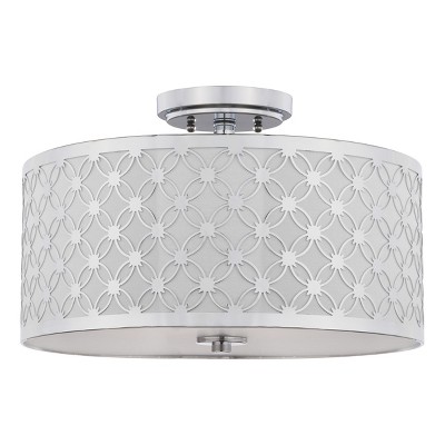 10.3" Hutch 3 Light Flush Mount Chrome - Safavieh