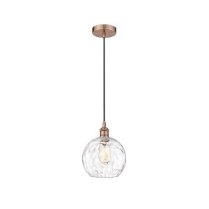 Athens Water Glass - 1 Light Mini Pendant In Industrial Style-10.75 Inches Tall and 8 Inches Wide - 1 of 1