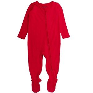 RuffleButts Gender Inclusive Modal Blend Baby One Piece Footie Pajamas - 1 of 2