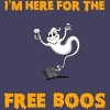 Women's Design By Humans I'm Here For The Free Boos Funny Halloween Ghost Shirt By Galvanized Racerback Tank Top - 2 of 3