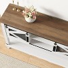 Farmhouse Entryway Table with Storage, 46" Console Table with Cabinet, Rustic Sofa Table with Sliding Barn Doors for Entryway, Living Room, Hallway - 4 of 4