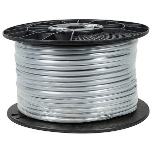 Monoprice Stranded Bulk Phone Cable - 1000 Feet - Silver | 6 Conductor, 28AWG, Flat Cable - 1 of 4