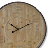 Melrose Natural Wall Clock with Metal Frame 31.5"D - 2 of 2