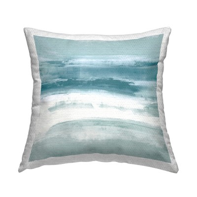 Stupell Industries Icy Blue Modern Brush Strokes, 18 x 18