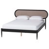 Baxton Studio Shirin Mid-Century Beige Fabric and Black Wood Queen 4-Piece Bedroom Set with Two nightstands - 4 of 4