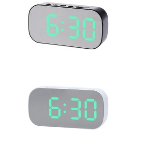 REGALWOVEN 2 Pcs Plastic Digital Corded Adjustable Electric Alarm Clock 5.1 x 2.6 x 1.4 inches - 1 of 4