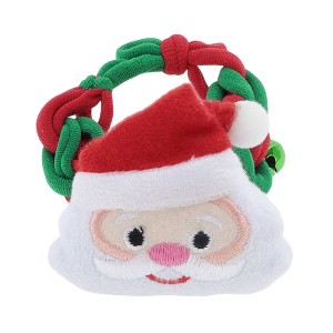 Unique Bargains Christmas Hair Rope Santa Claus Cartoon Bell for Christmas Red Green 1 Pc - 1 of 4