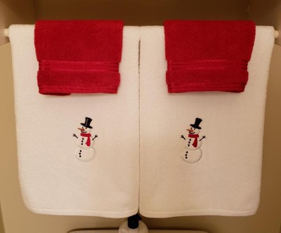 2pc Woodland Winter Hand Towel Set Red - Skl Home : Target