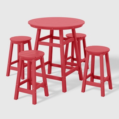 WestinTrends Malibu All Weather Hdpe Outdoor Patio Counter Height Dining Set (5-Piece)