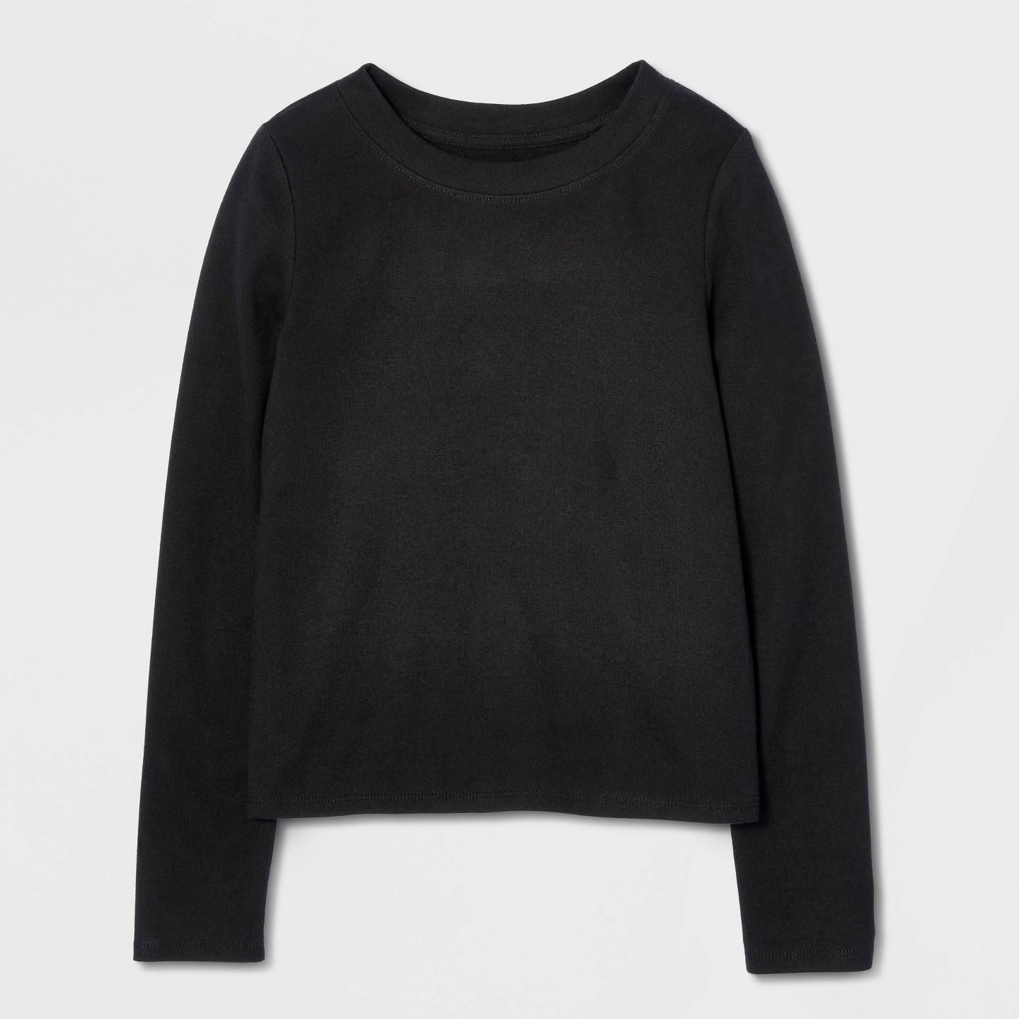 Футболка Cat & Jack Long Sleeve Fitted T-Shirt для девочек, цвет: Чёрный — фото 2