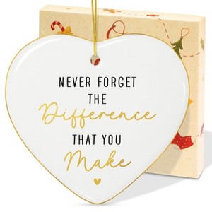 Christmas Thank You Gifts for Women - Ceramic Christmas Ornaments 2025 for Tree Decorations - 1 of 4