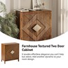 COZAYH Farmhouse Storage Cabinet Accent Sideboard with Geometric Wood Doors for Entryway, Living Room, or Dining Room, 28 Inch, Wood - 3 of 4