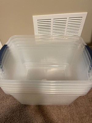 Rubbermaid Cleverstore Home/Office 6 Quart Clear Plastic Storage Tote  Container Box Bin with Lid for Garage or Basement, (12 Pack) - ShopStyle