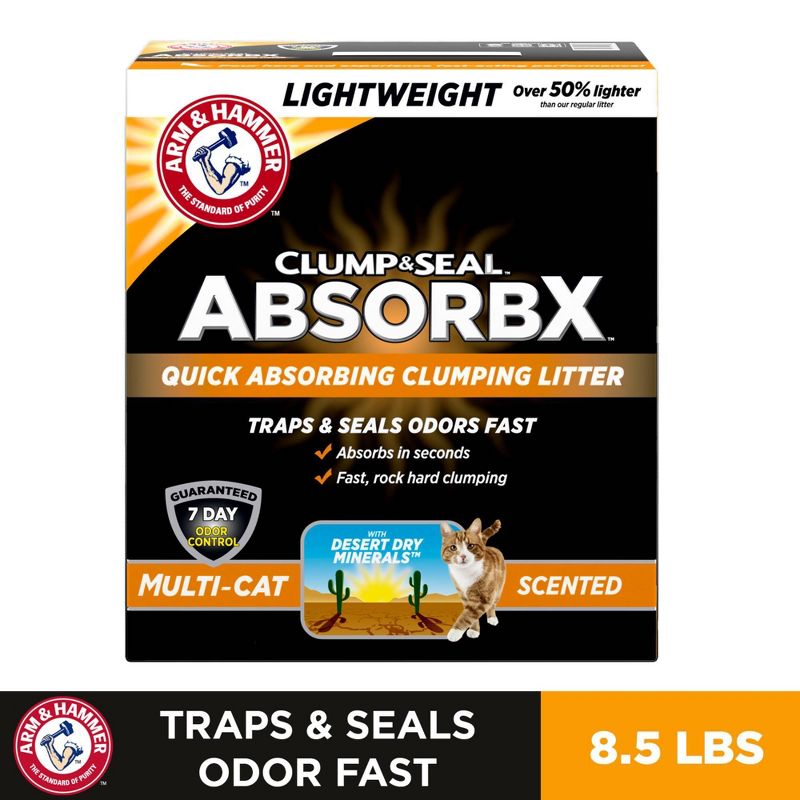 Arm & Hammer Clump and Seal AbsorbX Clumping Cat Litter, 1 of 11