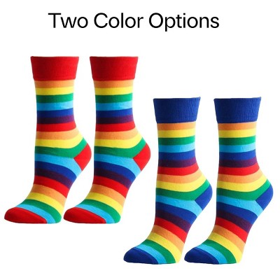 Rainbow Striped Pattern Socks from the Sock Panda (Women's Sizes, Adult Medium)