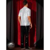 Lars Amadeus Men's Short Sleeve Sparkle Glitter Prom 70s Disco Nightclub Party Sequin Polo Shirts - 3 of 4