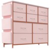 Clothes Dresser with 10 Drawers & Side Pockets – Vertical Storage Organizer, TV Stand, Metal Frame & Wooden Top - 3 of 4
