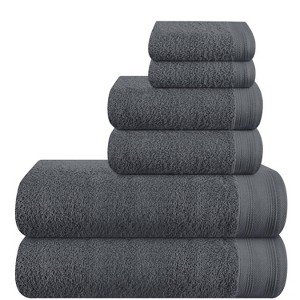 BAGOKIE 6 Packs Cotton Bath Towel Set - 1 of 4