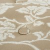 Kumasinova 24" Round Floral Jacquard Accent Ottoman with Tassel Rope Bullion Fringe,Vintage Footrest Ottoman Stool for Living Room&Bedroom,Beige - 3 of 4