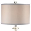 Vienna Full Spectrum Aline Traditional Table Lamp with Square Black Marble Riser 26 1/2" High Crystal Gray Shade for Bedroom Living Room Bedside House - 3 of 4