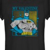 Juniors Womens Batman My Valentine Distressed T-Shirt - 2 of 4