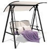 Tangkula Outdoor Patio Swing Loveseat Hammock Hanging Chair Beige - 2 of 4