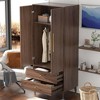FUFU&GAGA Double Door 2-Drawer Wardrobe Contemporary Design Clothes Storage Organiser - 2 of 4