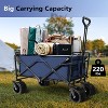 Bestier Compact Folding Cart: 22lbs Superlight Transformer | 90° Adjustable Handle | All-Terrain PVC Wheels-Blue - 4 of 4