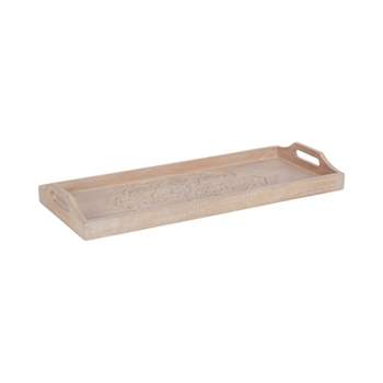 16x24 Rectangular Wood Serving Tray With Metal Handles Brown/copper -  Hearth & Hand™ With Magnolia : Target