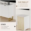 Modern Sideboard Buffet Cabinet with Storage Set of 2, Wood Accent Storage Cabinet with Doors - 4 of 4