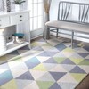 Nuloom Bianca Geometric 2x8 Wool Runner Rug for Living Room Bedroom Dining Room Entryway Hallway Kitchen, Green/Dark Purple - 2 of 4