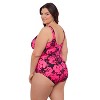 Aqua Green Women's Cinched V-Neck Shirred One Piece - 2 of 3