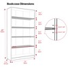 SKRAN 5-Shelf Open Bookcase, Freestanding Wooden Bookshelves, Storage Organizer with Adjustable Shelf for Home Office and Study Room - 3 of 4