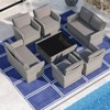 Costway 8 PCS Patio Furniture Set with 4 Rattan Chairs Loveseat Coffee Table Cushions - 4 of 4