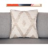 20" White and Natural Diamond Throw Pillow - 2 of 4