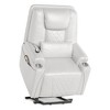 Lift Recliner Chair Sofa, PU Leather Reclining, 3 Adjustable Positions, Side Storage Pockets and Cup Holders, Power Lift Chair, for Living Room - 3 of 4