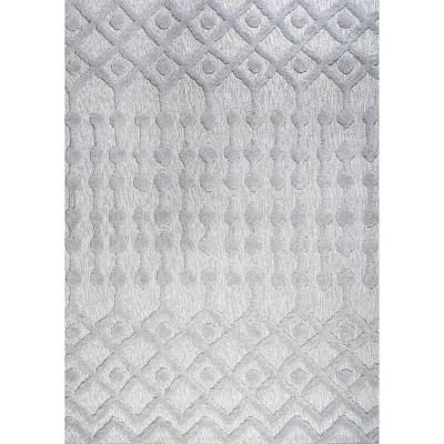Handmade Light Gray Moroccan Diamond 4' x 6' Synthetic Area Rug
