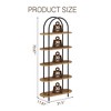 Aptliton 5 Tier Arched Bookcase, 71" Tall Industrial Open Book Shelf, Modern Freestanding Shelving Unit Storage Organiser with Metal - 2 of 4