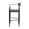 Christopher Knight Home Set of 2 30" Elmore Barstools Charcoal/Black/Gold - 4 of 4