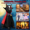 Tangkula 4.7FT Tall Halloween Inflatable Decoration Blow Up Vampire Black Cat with Crimson Cape Halloween Decor with Bright LED Lights - 4 of 4