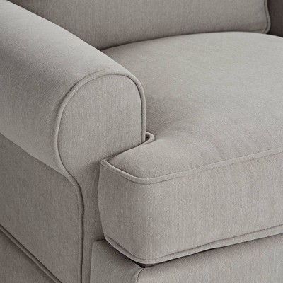 Slate Gray Upholstered Glider Recliner Chair with USB Port